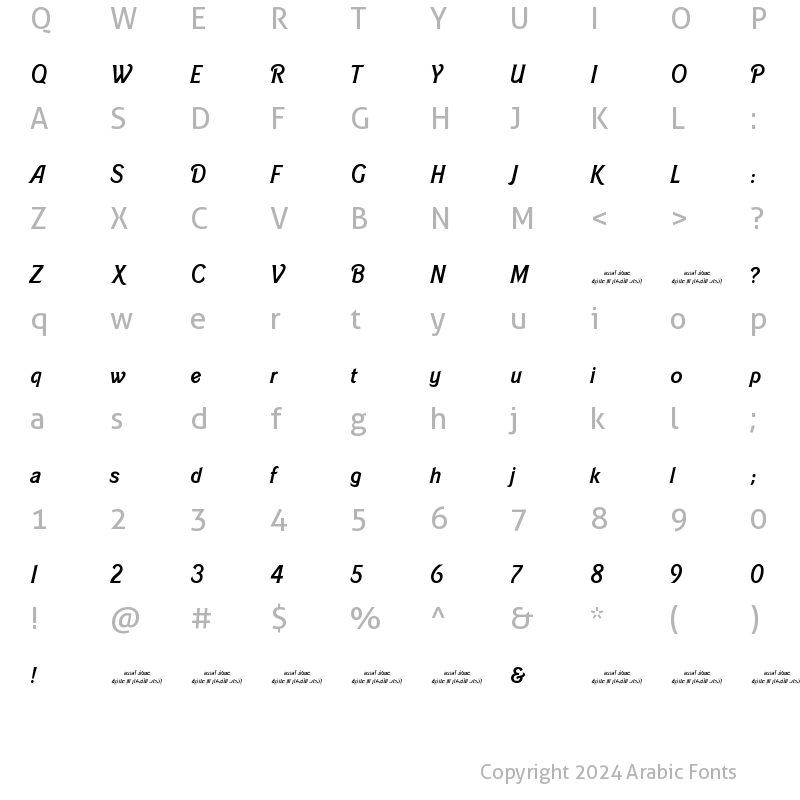 Character Map of Assaf Font Regular