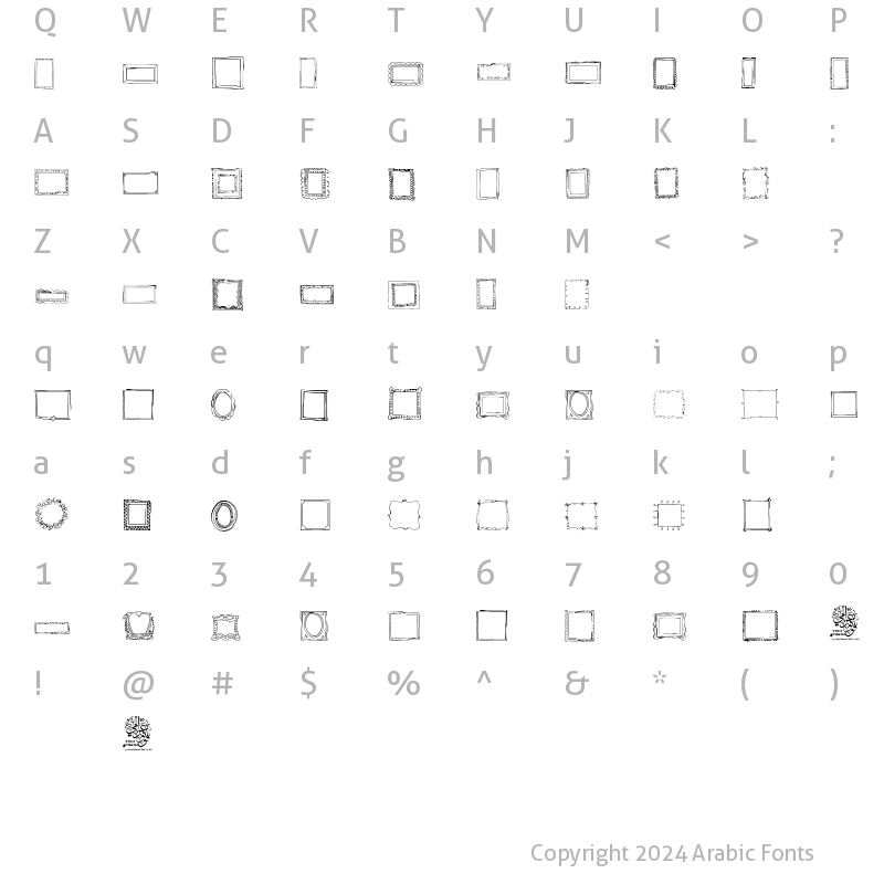 Character Map of fotograami-frames-02 Regular