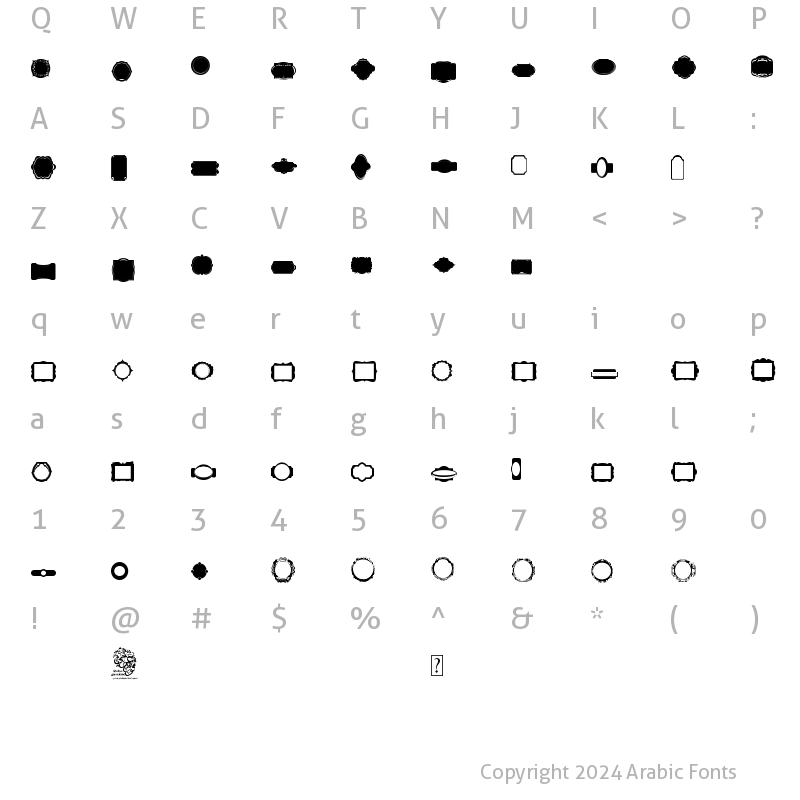 Character Map of fotograami-frames01 Regular