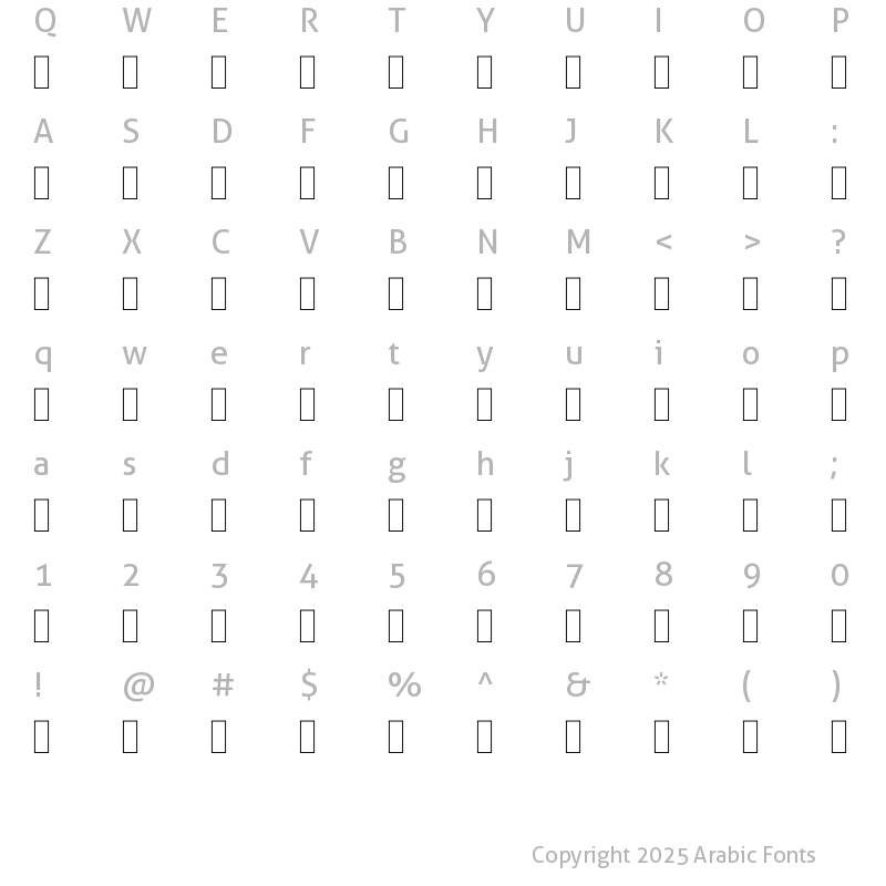 Character Map of FS_Wood Regular