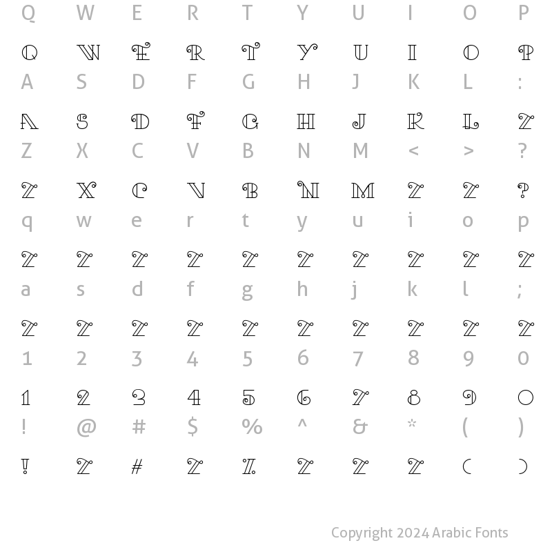 Character Map of MaxType Font Regular